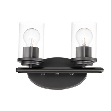 Maxim Lighting Corona 2-Light Bath Vanity 10212CLBK